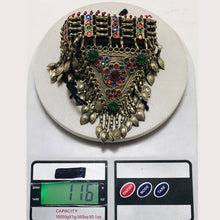 Load image into Gallery viewer, Tribal Antique Necklace With Dangling Metal Tassels
