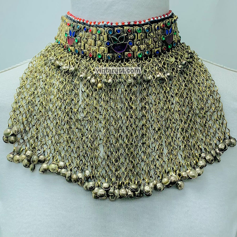 Tribal Antique Statement Collar Choker Necklace