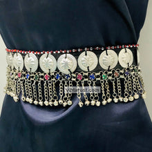 Load image into Gallery viewer, Tribal Belly Dance Belt With Dangling Bells
