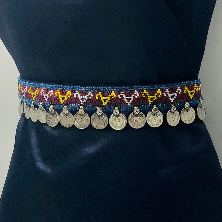 Tribal Belly Dance Belt With Dangling Coins