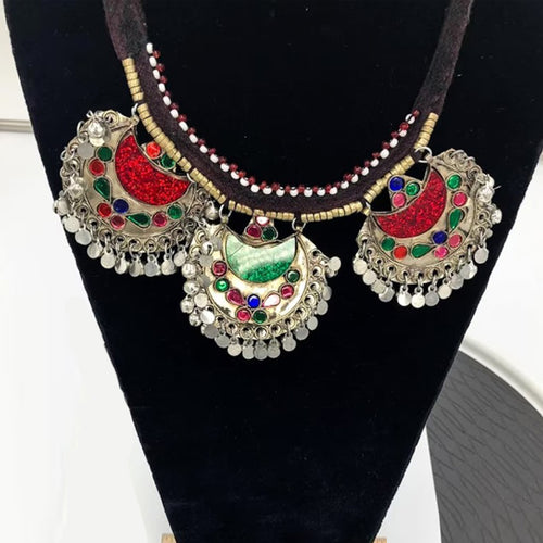 Tribal Chand Bali Kuchi Choker Necklace