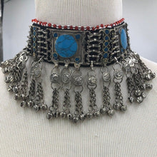 Load image into Gallery viewer, Tribal Ethnic Choker Necklace with Stones
