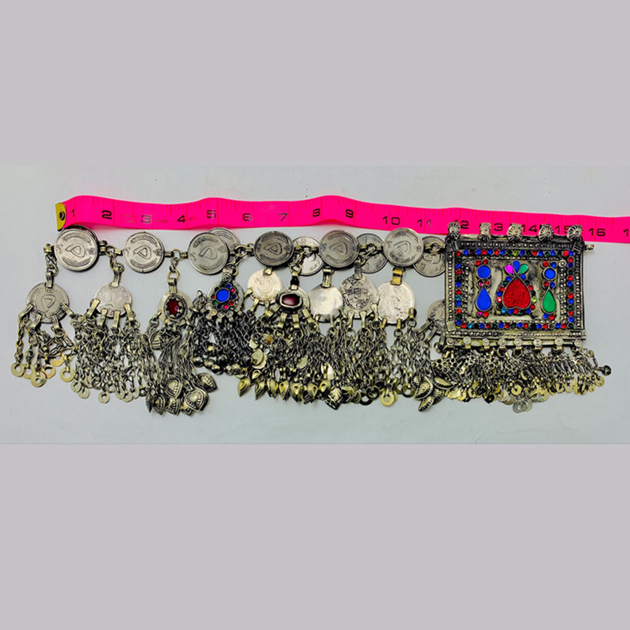 Vintage Kuchi Coins Belt,Tribal Gypsy Belly Belt – Vintarust display picture 1