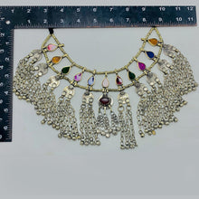 Load image into Gallery viewer, Tribal Gypsy Necklace With Coins and Glass Stones
