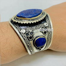 Load image into Gallery viewer, Tribal Handmade Bracelet With Lapis Lazuli Stone
