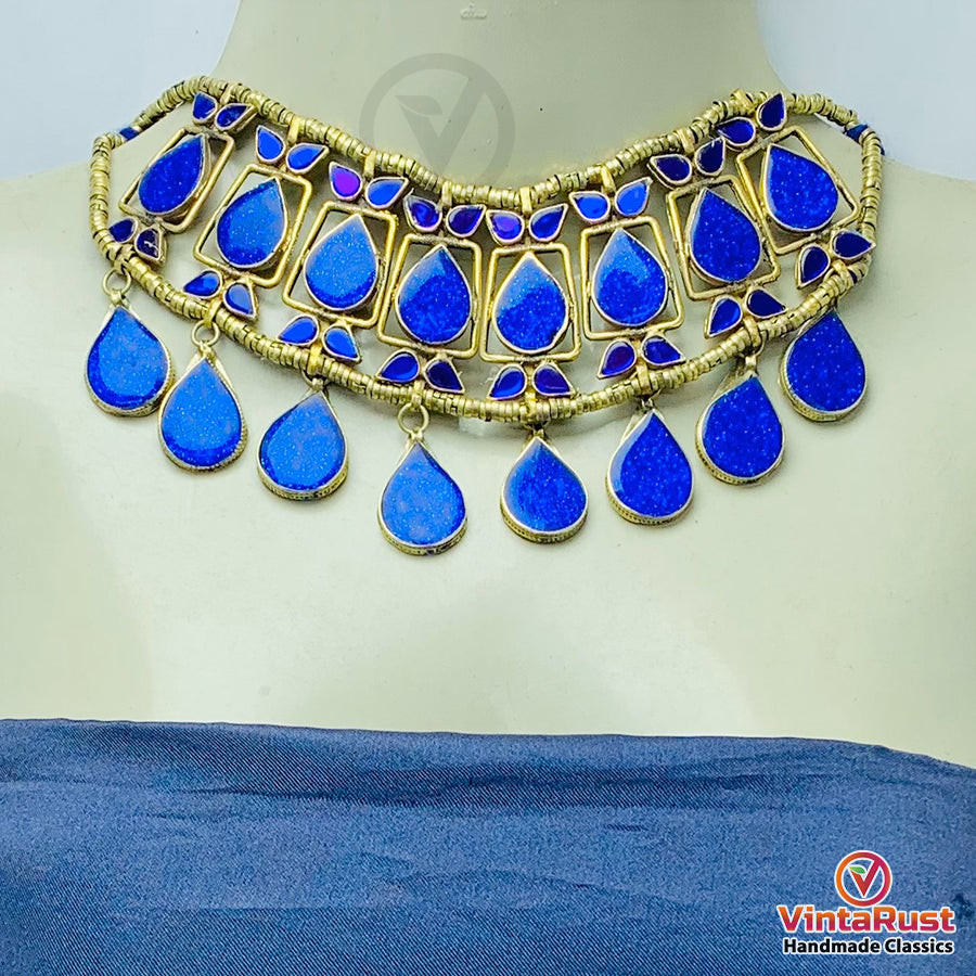 Lapis Stone Tribal Handmade Necklace