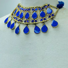 Load image into Gallery viewer, Tribal Handmade Lapis Stone Necklace
