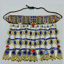 Load image into Gallery viewer, Tribal Kuchi Blue Stones Necklace
