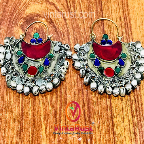 Tribal Kuchi Multicolor Bali Boho Earrings