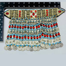 Load image into Gallery viewer, Tribal Layered Necklace With Red Glass Stones
