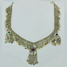 Load image into Gallery viewer, Tribal Silver Kuchi Belly Belt With Dangling Tassels
