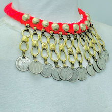Load image into Gallery viewer, Tribal Vintage Coins Choker Necklace
