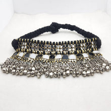 Load image into Gallery viewer, Turkmen Handmade Choker With Black and White Stones
