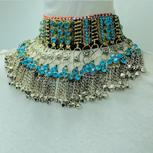 Load image into Gallery viewer, Turquoise Stones Handmade Choker Necklace
