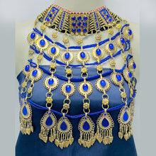 Load image into Gallery viewer, Unique Blue Stones Oversized Necklace
