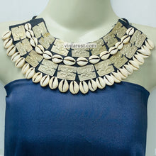 Load image into Gallery viewer, Unique Boho Necklace With Shells and Metal Pieces
