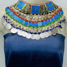 Load image into Gallery viewer, Unique Turquoise Stones Collar Choker Necklace
