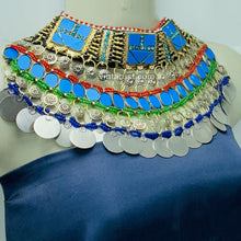 Load image into Gallery viewer, Unique Turquoise Stones Collar Choker Necklace
