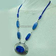 Load image into Gallery viewer, Unique Lapis Lazuli Gemstone Pendant Necklace
