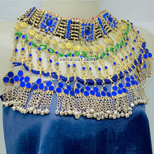 Load image into Gallery viewer, Unique Oversized Blue Stones Choker Necklace
