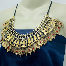 Load image into Gallery viewer, Handmade Golden Tone Tribal Choker Necklace
