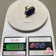 Load image into Gallery viewer, Unisex Vintage Lapis Lazuli Silver Adjustable Ring
