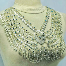 Load image into Gallery viewer, Vintage Tribal Silver Kuchi Massive Bib Necklace
