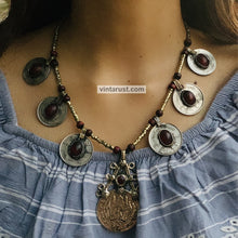 Load image into Gallery viewer, Beaded Chain Coins Pendant Necklace
