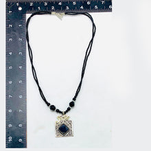 Load image into Gallery viewer, Vintage Black Stone Double Chain Beaded Necklace
