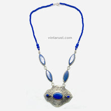 Load image into Gallery viewer, Vintage Blue Lapis Lazuli Stone Necklace
