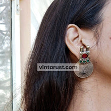 Load image into Gallery viewer, Vintage Coins Style with Antique-inspired Earrings
