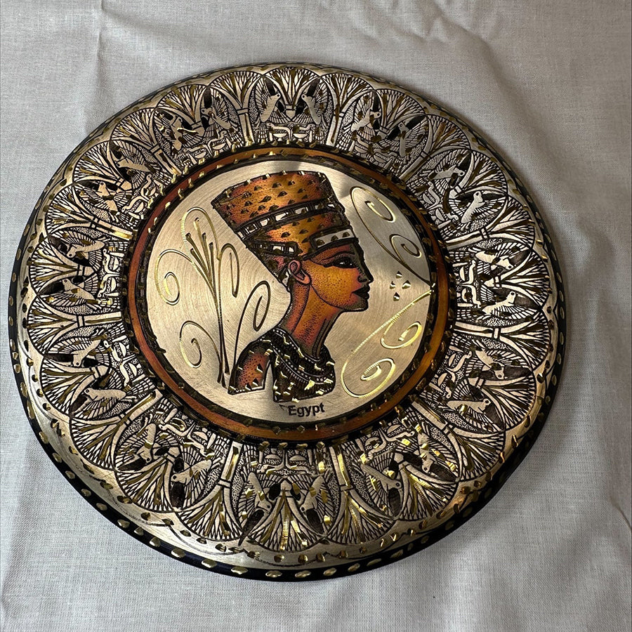 Vintage Egyptian Handmade Decorative Wall Plate