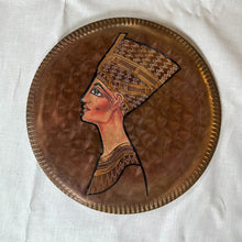 Load image into Gallery viewer, Vintage Egyptian Nefertiti Handmade Wall Decor Plate
