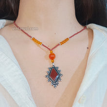 Load image into Gallery viewer, Ethnic Beaded Chain Pendant Necklace
