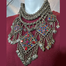 Load image into Gallery viewer, Vintage German Silver Kuchi Tribal Necklace
