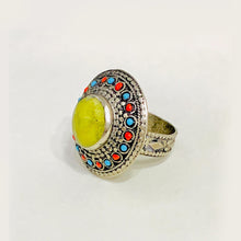 Load image into Gallery viewer, Vintage Handcrafted Tibetan Style Coral Beads Ring
