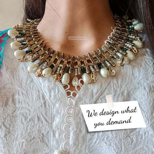 Vintage Handmade Pearls Necklace