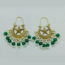 Load image into Gallery viewer, Vintage Hoop Style Earrings With Pearls
