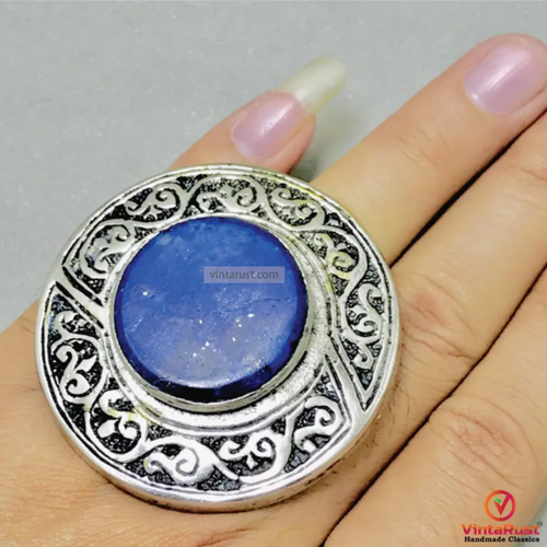 Vintage Lapis Lazuli Gemstone Ring