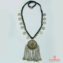 Load image into Gallery viewer, Vintage Kuchi Coin Necklace with Chain Pendant
