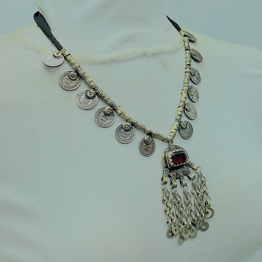 Vintage Kuchi Tribal Necklace With Coins – Vintarust