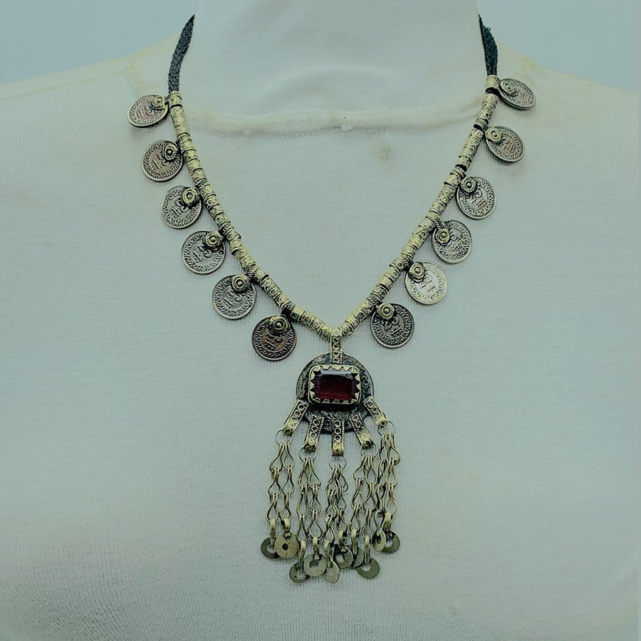 Vintage Kuchi Tribal Necklace With Coins