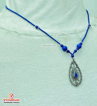 Load image into Gallery viewer, Vintage Lapis Lazuli Minimalist Pendant Necklace
