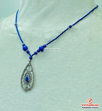 Load image into Gallery viewer, Vintage Lapis Lazuli Minimalist Pendant Necklace
