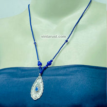 Load image into Gallery viewer, Vintage Lapis Lazuli Minimalist Pendant Necklace
