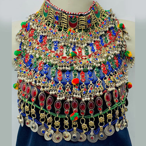 Vintage Multicolor Layered Choker Necklace