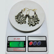 Load image into Gallery viewer, Vintage Silver Kuchi Earrings With Long Tassels
