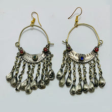 Load image into Gallery viewer, Vintage Silver Kuchi Earrings With Long Tassels
