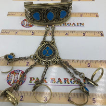 Load image into Gallery viewer, Vintage Boho Slave Bracelet with Chain and Rings
