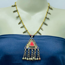 Load image into Gallery viewer, Vintage Triangular Amulet Style Pendant Necklace
